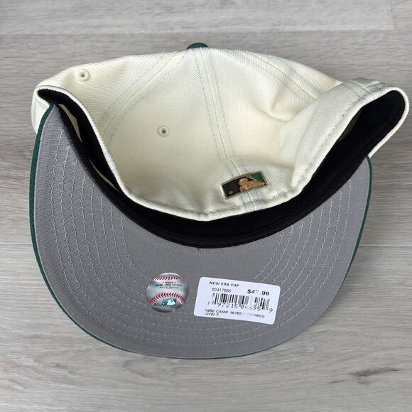 New Era 59Fifty Chicago Cubs White Cooperstown Collection Camp Fitted Hat Nwt - Picture 7 of 7